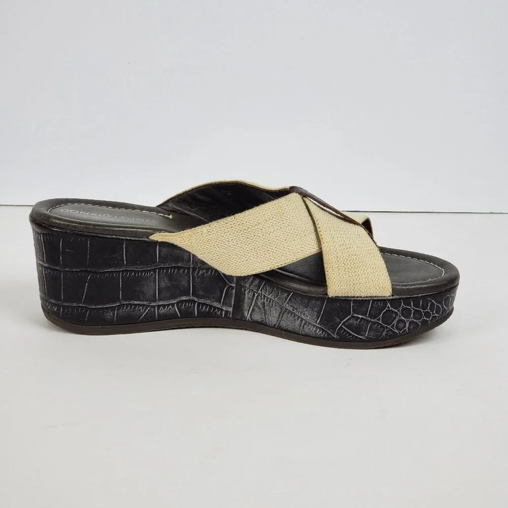 Donald J Pliner Shina Slip-On Slide-On Platform Wedge Sandals Size 8M
